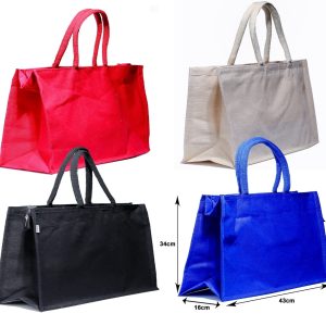 Jute shopping bags A3 are eco friendly, the perfect accessory for your next trip to the grocery store or farmer's market. Made from sustainable materials, this sturdy bag is not only stylish but also durable enough to carry all your essentials.